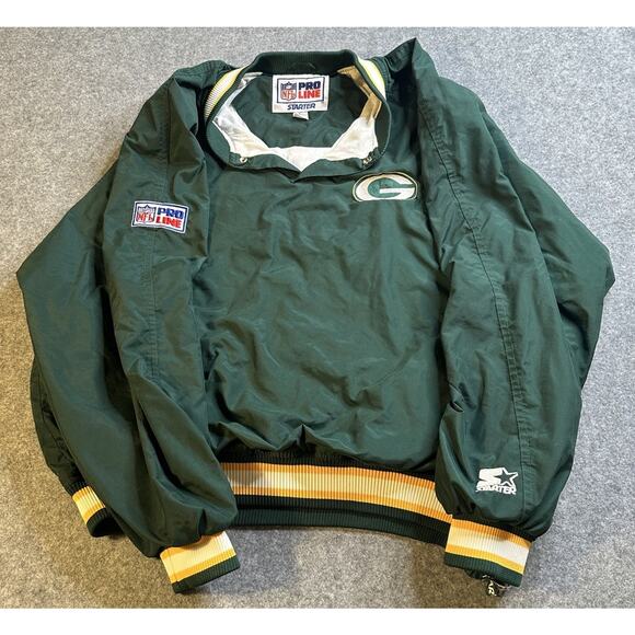 Vintage 90s NFL ProLine Starter Green Bay Packers Windbreaker Pullover Size L - Picture 9 of 12
